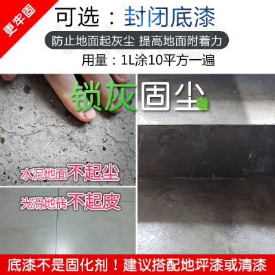 水性地坪漆环氧树脂水泥地面漆地板漆耐磨室内家用自流平油漆涂料 底漆-固尘更牢固 2斤送工具(1kg)