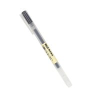 日本MUJI无印良品文具按动中性笔0.5MM凝胶墨水笔学生用考试黑笔 旧款拔帽黑笔