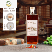 YICHENG2斤玻璃酒瓶冰酒瓶洋酒瓶空瓶酒瓶北欧分装瓶1000玻璃瓶 观山酒具