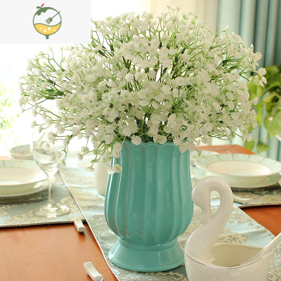 YICHENG客厅花瓶创意时尚摆件家居装饰品卧室餐桌花陶瓷满天星套装花艺