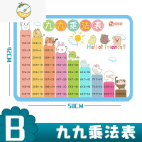 YICHENG儿童九九乘法口诀表天天练99乘除法表墙贴挂图小学生一二年级数学 天蓝色-B九九乘法表 大