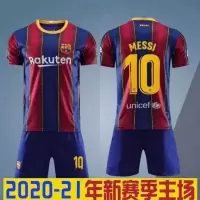 2020-21赛季球衣10号梅西苏亚雷斯足球服套装服装男印号