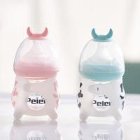 新生宝宝玻璃奶瓶防呛奶防摔防胀气耐高温牛宝宝喝水玩具小奶瓶 单奶嘴