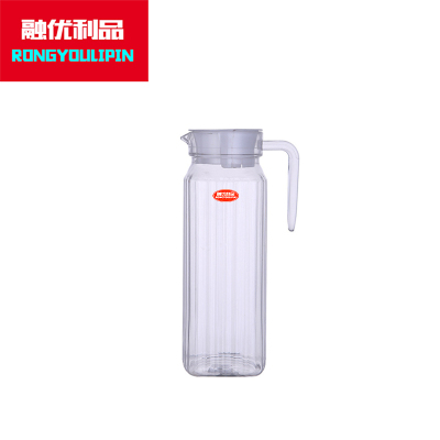 融优利品 透明食品级亚克力条纹茶 0.8L/个