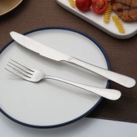 加厚不锈钢牛排刀叉两件套西餐餐具家用可爱刀叉勺三件套全套 刀叉