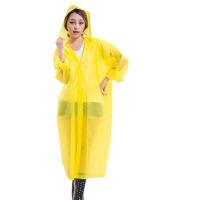 雨衣女成人韩国时尚徒步自行车男女透明电动电瓶车摩托车单人雨披 马卡龙黄色 [成人雨衣]身高150-185CM