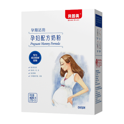 [贝因美官方店][405克]成功妈咪配方孕妇奶粉盒装含叶酸 405g 20.7月产