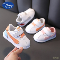 迪士尼(Disney)女宝宝鞋子2021春秋季男0一1-3岁小童阿甘鞋婴儿小白鞋软底学步鞋