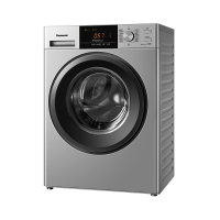 松下XQG80-N82ST 银色8公斤变频全自动家用除螨滚筒洗脱一体洗衣机