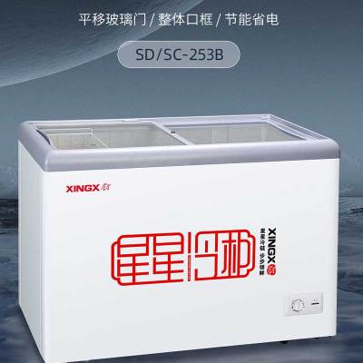 星星(XINGX) SD/SC-253B商用展示柜超市大容量卧式冷柜全冷冻冷藏冰柜雪糕海鲜丸子深底组合岛柜保鲜展示柜