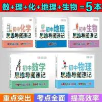 人教版思维导图初中数学物理化学生物地理思知识点初一到总结归纳 (正版)思维导图 地理