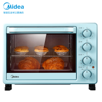 美的(Midea)电烤箱 25升家用 上下独立控温 简约轻氧绿 广景大视窗 含钛加热管PT2531
