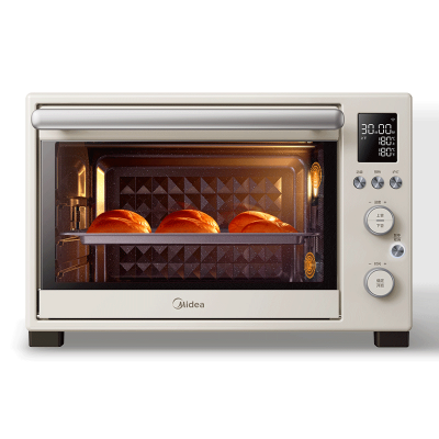 美的(Midea)YU见烤箱家用多功能电烤箱 PT3530W 35升大容量 搪瓷内胆 智能家电 热风烘烤