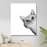 DIY数字油画手工数字填色油画装饰画 偷看你的猫 40*50cm无内框