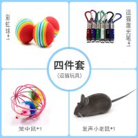 玩具4件套A 猫玩具套装自嗨激光笔逗猫棒羽毛铃铛不倒翁小猫磨牙玩具猫咪用品