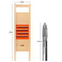 4mm擦丝器+削皮刀 4mm粗丝切丝器擦丝刨丝老式木质土豆丝擦子神器黄瓜削萝卜切菜器