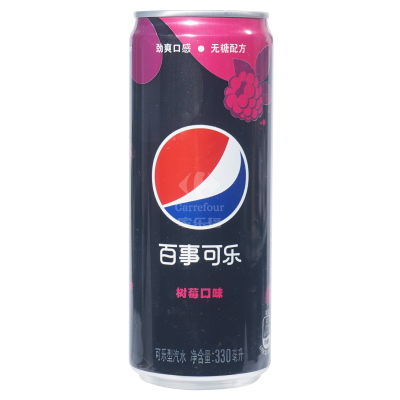 百事可乐无糖树莓口味330mL