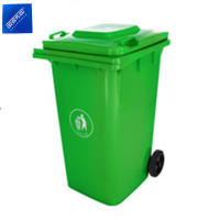 安居先森 240L-B 01系款 环卫垃圾桶圆形投放标通用翻盖款 草绿色