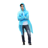 安居先森KS109PEVA3一次性加厚连体时尚雨衣雨披PEVA 成人均码 蓝色(件)