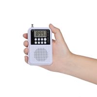 迷你款白色+电池 英语听力考试专用学生收音机FM接收校园用四级六级考级4级6四六级