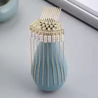 汉服饰品一只(送眉心贴) 汉服头饰全套发簪女流苏布艺花套装超仙步摇簪古风古装发饰配饰品