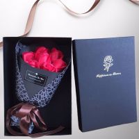 [款]7朵大红 情人节礼物送女朋友女生情侣老婆生日礼物肥皂香皂花礼盒玫瑰花束