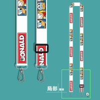 背带替换绳:白底唐老鸭 加长加厚 可爱迪士尼长款斜挎水壶杯套拍立得相机包包背带替换配件挂绳米奇