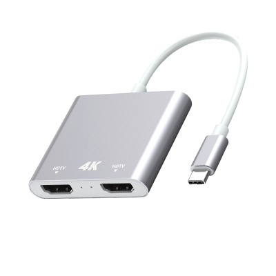 type-c转双口HDMI转换器 typec转HDMI转换器适用于苹果MacBook小米联想笔记本电脑华为手机连接电视机
