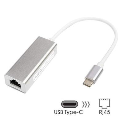 TYPE-C百兆 type-c千兆有线网卡转RJ45扩张分线转接器 USB C扩展坞免驱动