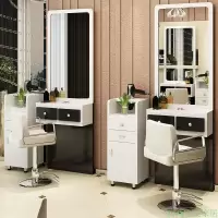 美发店镜子理发店镜台单双面发廊镜子带柜子美容美发镜台