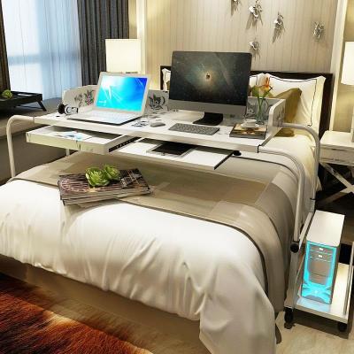 双人伸缩床上可移动升降笔记本台式电脑桌家用懒人跨床小桌子