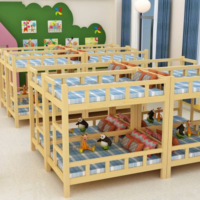 幼儿园午睡双层床托管班小学生上下铺两层儿童实木午托床高低床