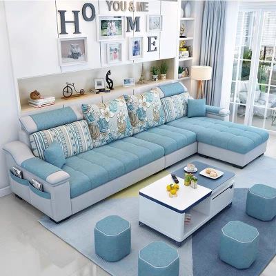 家具布艺沙发小户型简约现代客厅整装组合可拆洗三人位出租房