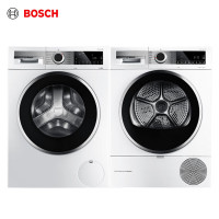 博世(BOSCH)WBUM45000W+WTUM45D00W 洗烘套装 10kg洗衣机全自动滚筒10kg烘干机热泵干衣