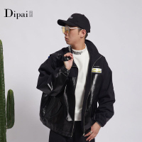 的派 DIPAI男士新款潮牌时尚黑色夹克款