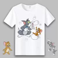 猫和老鼠动漫短袖T恤学生男女情侣班服卡通衣服汤姆杰瑞衣服夏季 1 6码(25-35斤)