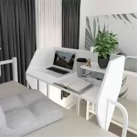 白色 单层(标准款) 床上电脑桌宿舍神器上铺学习桌宿舍悬空电脑桌床上小桌子床上书桌