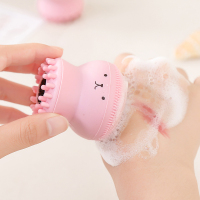 粉色 硅胶洗脸刷小章鱼毛孔清洁洁面仪去黑头去角质洁面刷子卸妆清洁刷