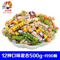 大白兔混合口味500g-约90颗 上海特产奶糖冠生园奶糖十二宫格童年款送朋友同学生日礼物