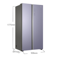 海尔(Haier)600升 对开门冰箱 全空间保鲜 分层多路送风 金属匀温背板 家用BCD-600WGHSS17NZU1