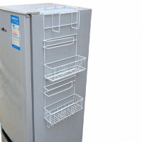 冰箱侧面置物架多功能挂架保鲜膜调味料收纳侧挂架厨房冰箱置物架收纳层架