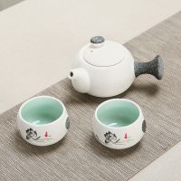 陶瓷功夫旅行茶具套装便携包装小茶杯茶壶活动送客户礼品定制批发