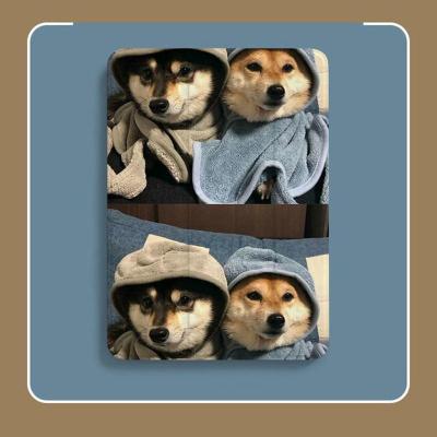 趣味搞怪狗狗2021款ipad8保护套10.2寸air4搞笑柴犬mini5平板3壳2 友情狗狗[书本常规款] iPad