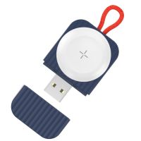 ROCK苹果手表无线充电器iwatch6/5/1/2/3/4充电座Applewatch底座 USB-A接口 蓝色