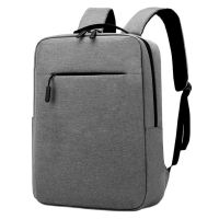 新款15寸充电背包男女14寸笔记本电脑双肩包15.6商务双肩旅行书包 灰色(普通版)