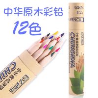 中华牌48色彩色铅笔彩铅笔油性 彩铅画画套装美术用品水溶性24色 油性彩铅-12色装