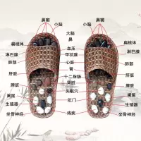 按摩拖鞋男女穴位足底足部按摩器足疗磨脚神器按脚器减肥真石头鞋 藤草款 37-38适合35-36的脚