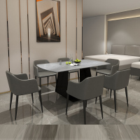 [CBD]SN-CZ003 岩板餐桌椅自由组合 意式轻奢大理石岩板餐桌中小户型饭桌