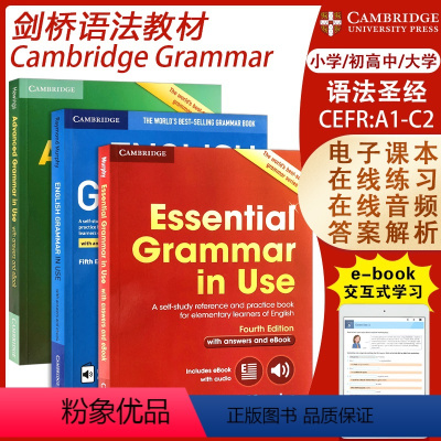 初中高级语法书全册 (3本套装) [正版]剑桥英语语法大全Essential english grammar in us
