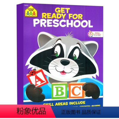 Get ready for preschool [正版]school zone美国家庭教辅练习册 英文原版益智书单词数字
